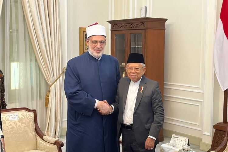 Wapres Kepada Wakil Grand Syaikh Al Azhar : Permudah Penerimaan Mahasiswa Asal Indonesia